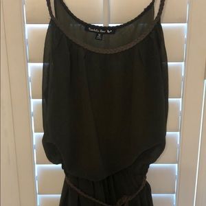 Green boho high- Low dress